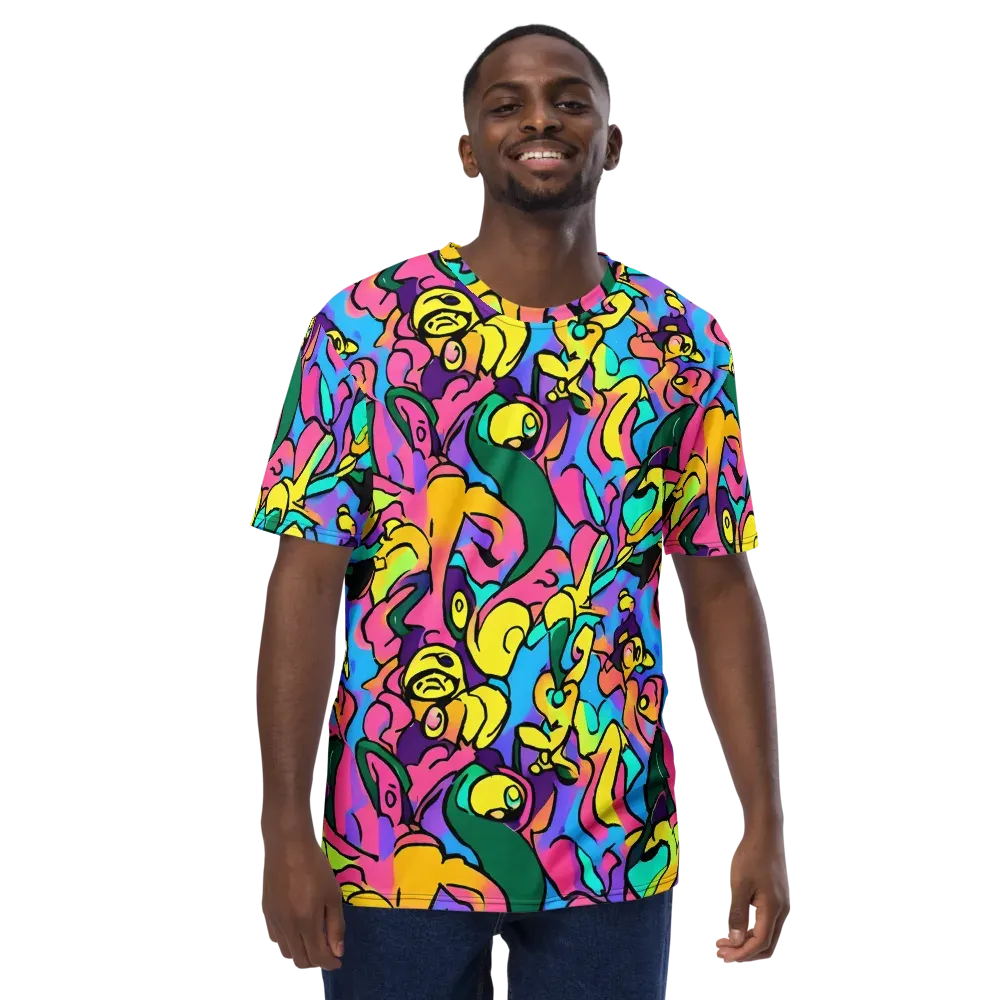 Chromatic Mischief on Men's Crew Neck T-Shirt — Front