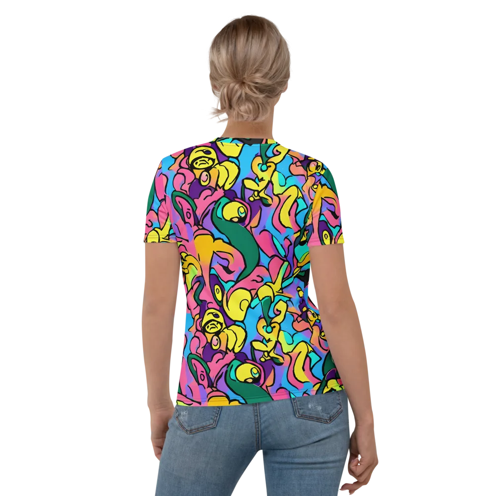 Chromatic Mischief on Women's Crew Neck T-Shirt — Back