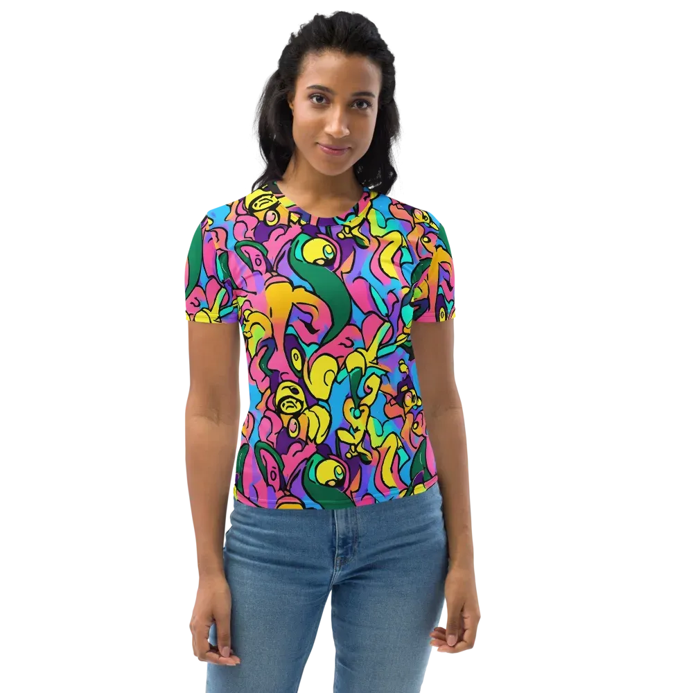 Chromatic Mischief on Women's Crew Neck T-Shirt — Front