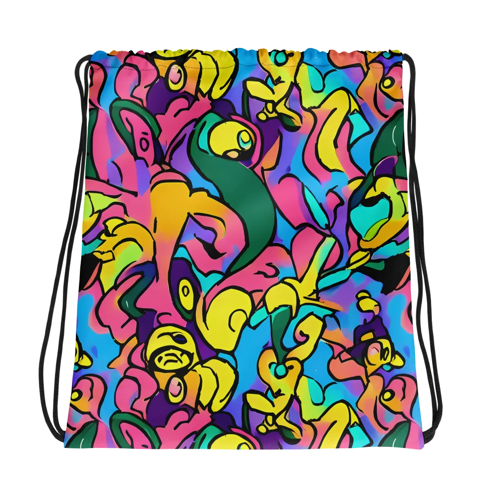 Chromatic Mischief on Drawstring Bag — Photo