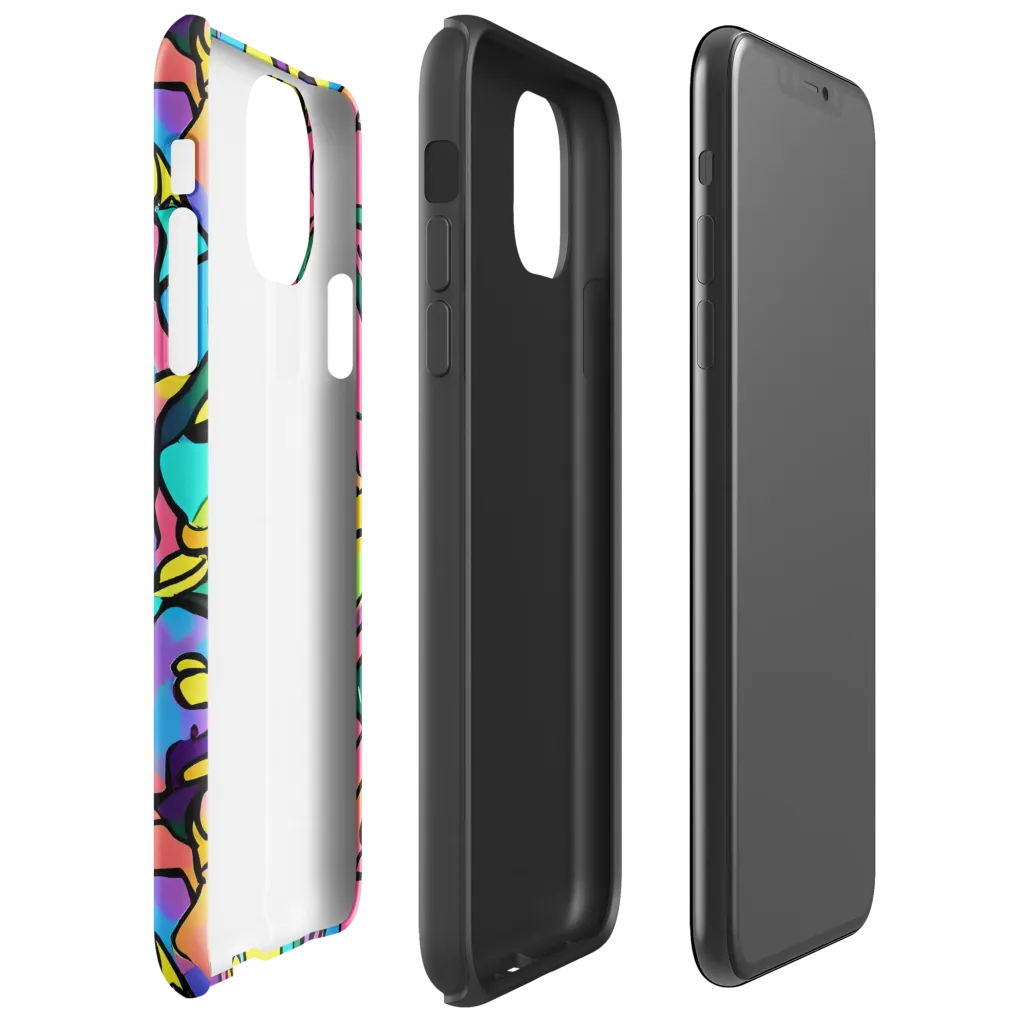 Chromatic Mischief on Tough Case for iPhone® — Right