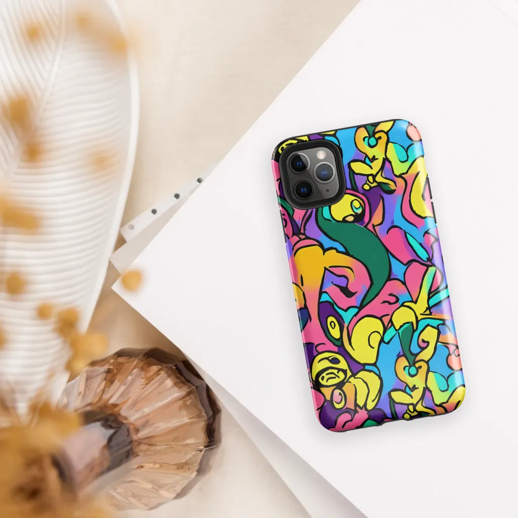 Chromatic Mischief on Tough Case for iPhone® — Front