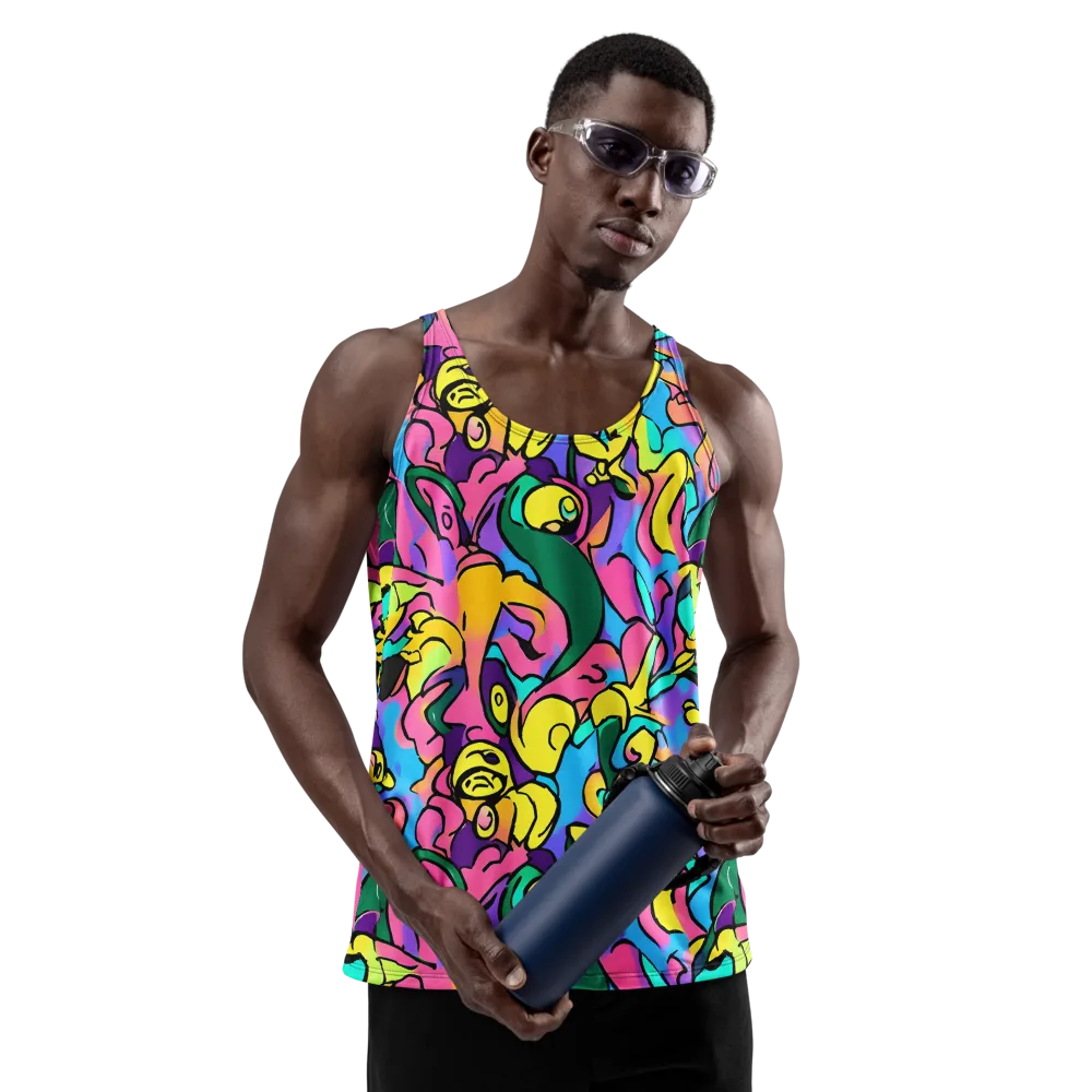 Chromatic Mischief on Men's Tank Top — Front