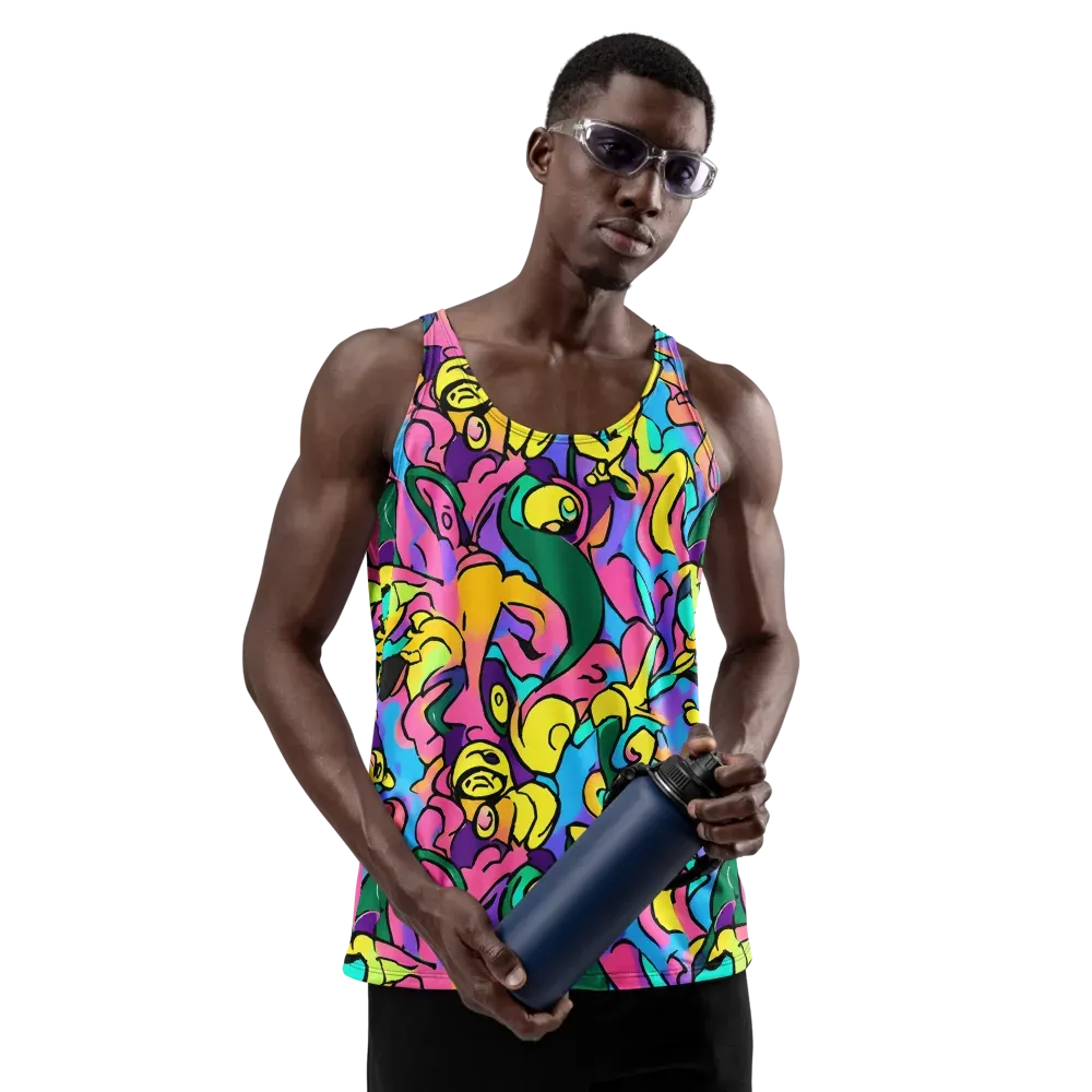 Chromatic Mischief on Men's Tank Top — Front