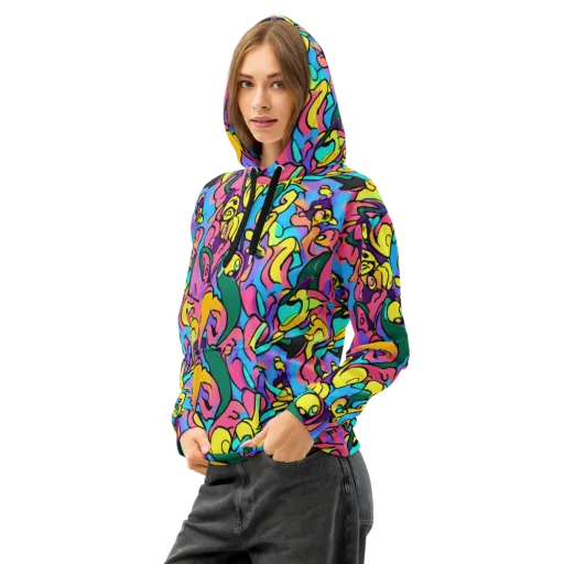 Chromatic Mischief on a Cotton Hoodie