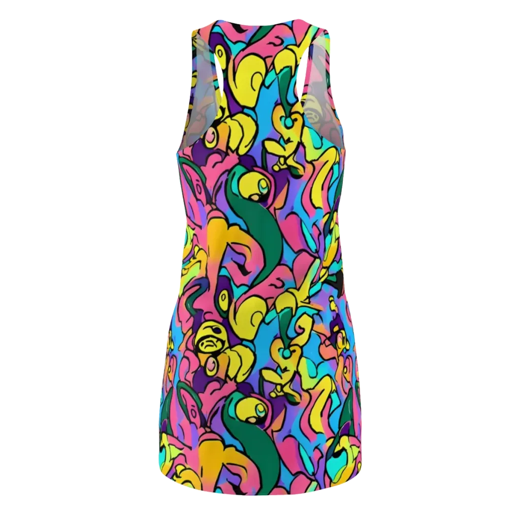 Chromatic Mischief on Racerback Dress — Back
