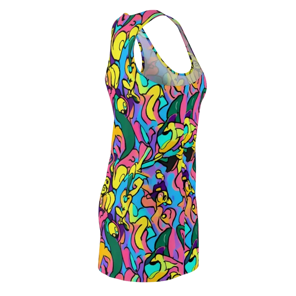 Chromatic Mischief on Racerback Dress — Back Side