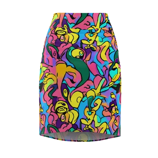 Chromatic Mischief on a Pencil Skirt