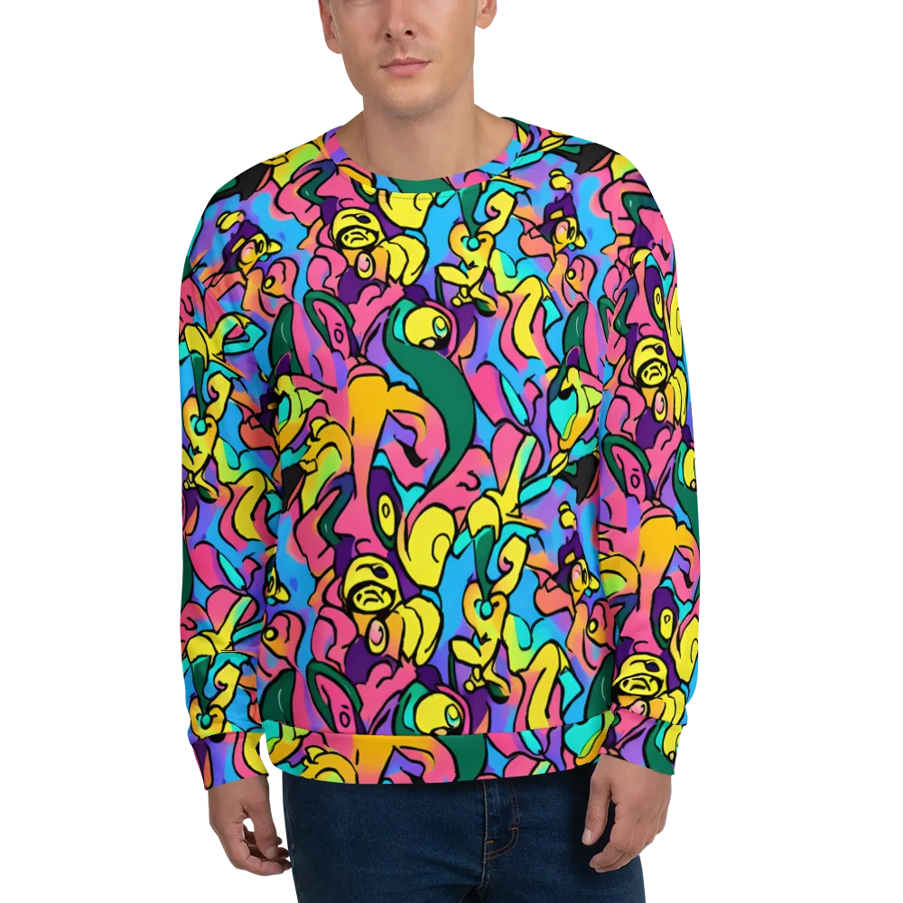 Chromatic Mischief on Sweatshirt — Front