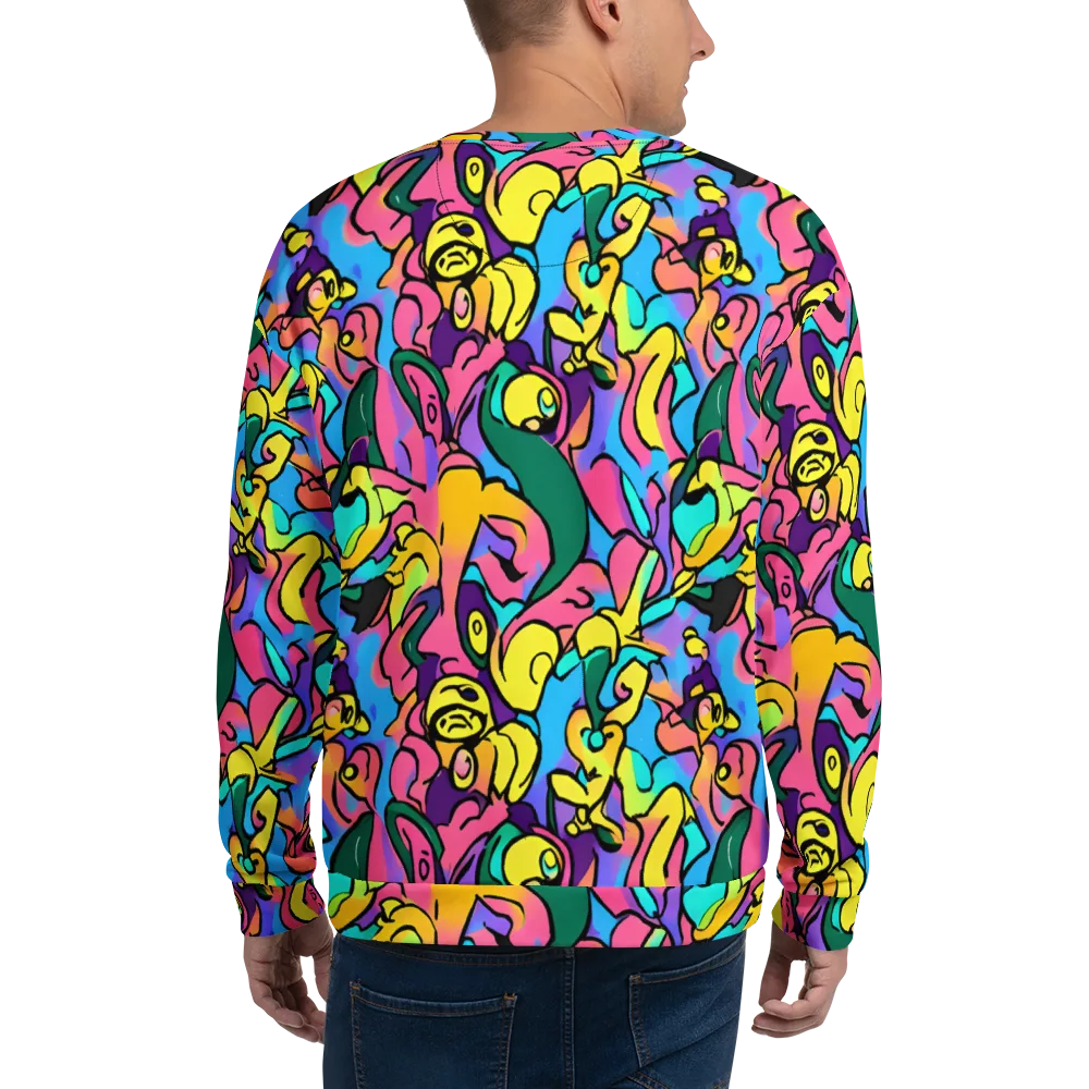 Chromatic Mischief on Sweatshirt — Back