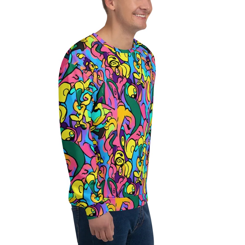 Chromatic Mischief on Sweatshirt — Right Front