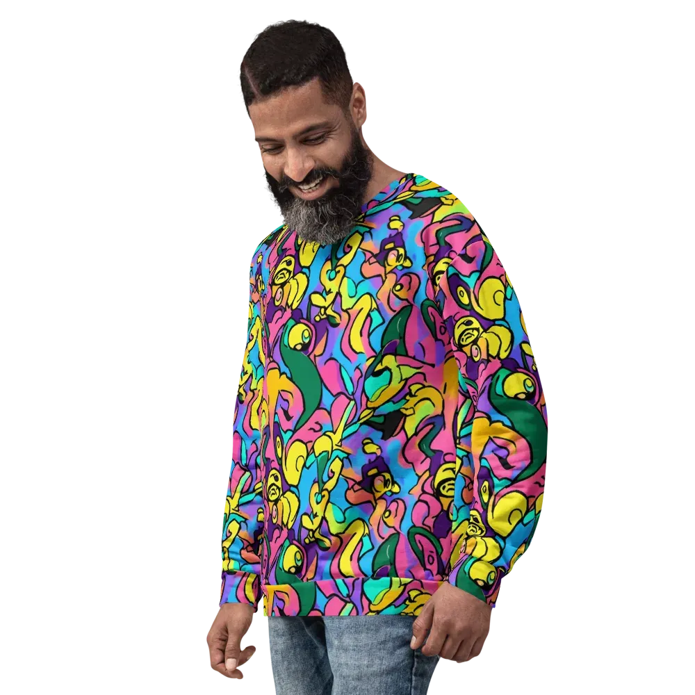 Chromatic Mischief on Sweatshirt — Left Front