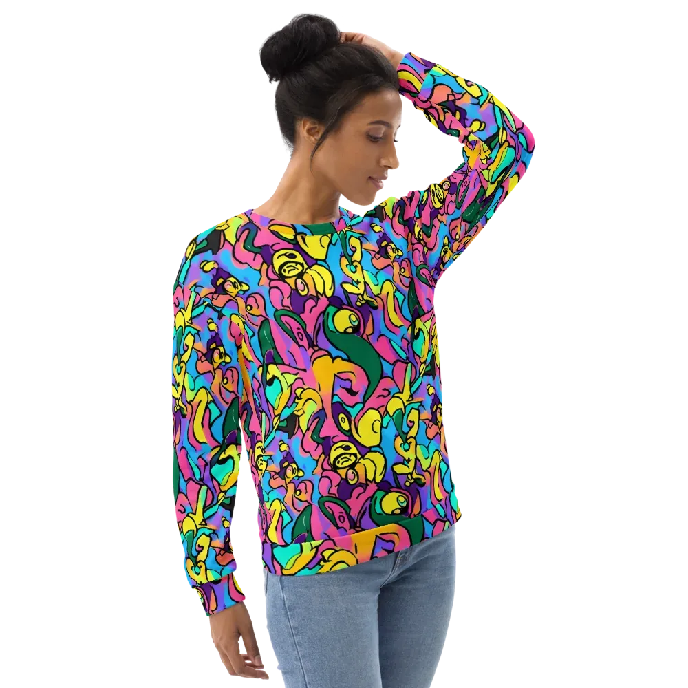 Chromatic Mischief on Sweatshirt — Right Front