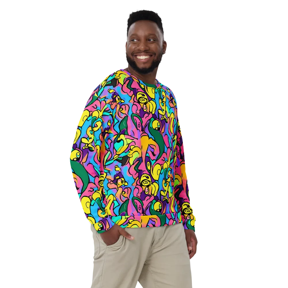 Chromatic Mischief on Sweatshirt — Front