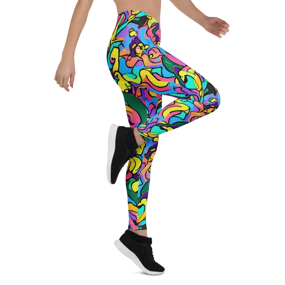 Chromatic Mischief on Leggings — Right