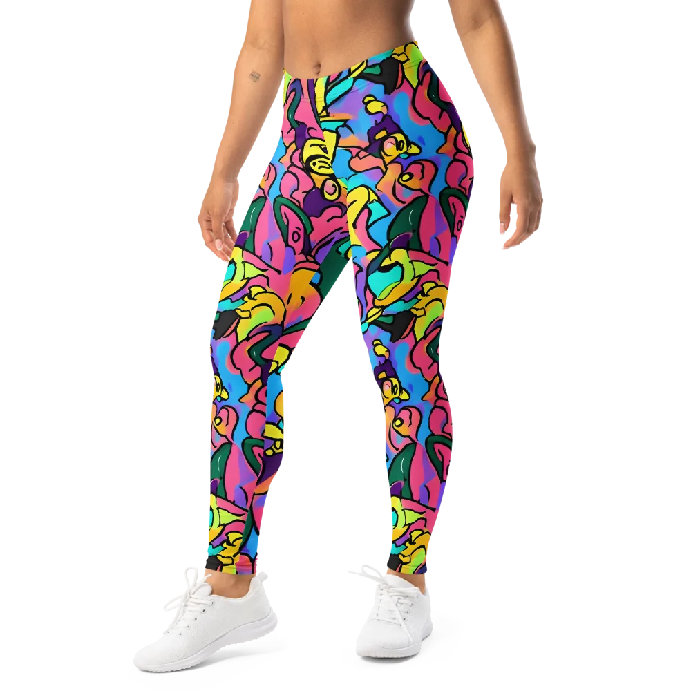 Chromatic Mischief on Leggings — Left Front