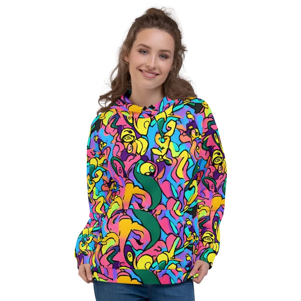 Chromatic Mischief on Hoodie — Front