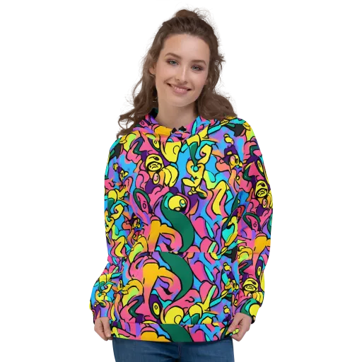 Chromatic Mischief on a Hoodie
