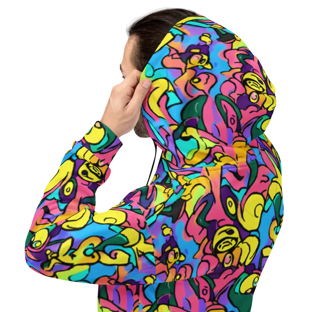 Chromatic Mischief on Hoodie — Back