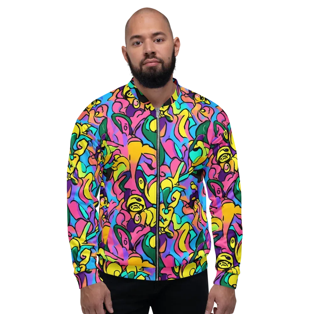 Chromatic Mischief on Bomber Jacket — Front