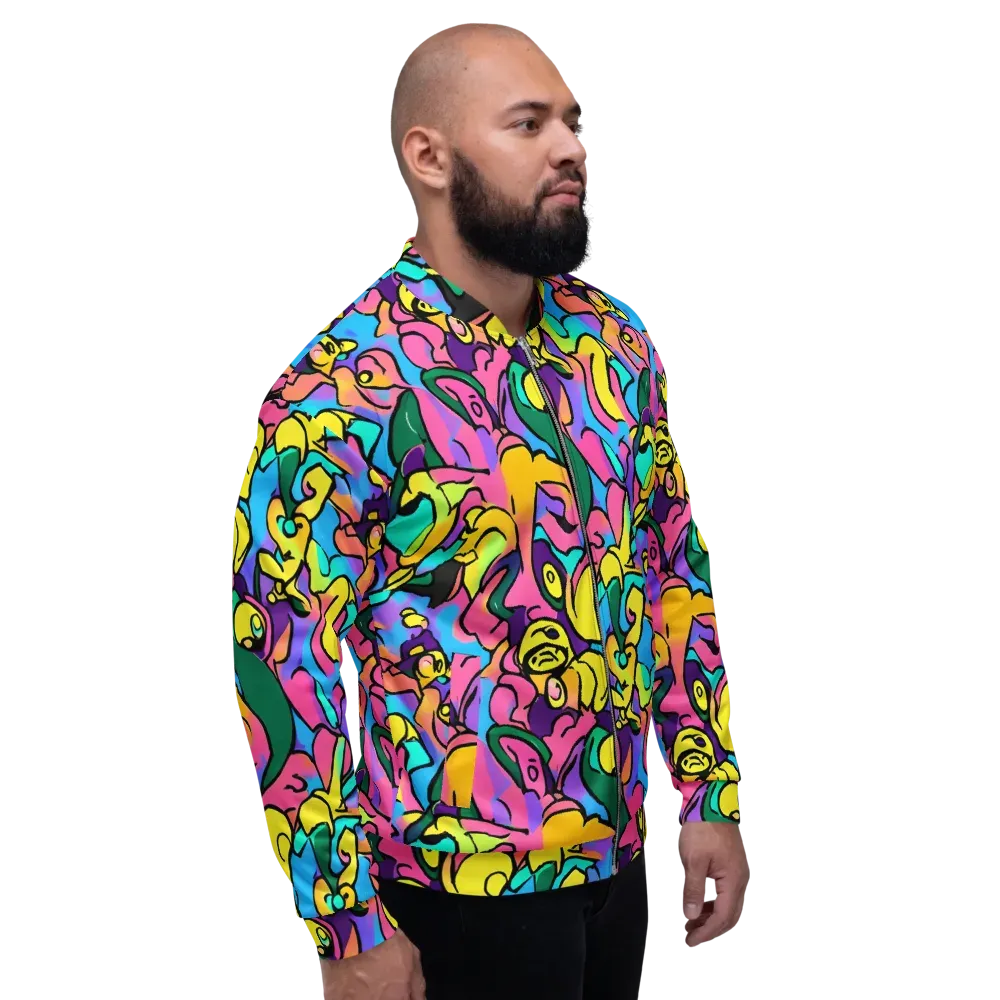 Chromatic Mischief on Bomber Jacket — Right