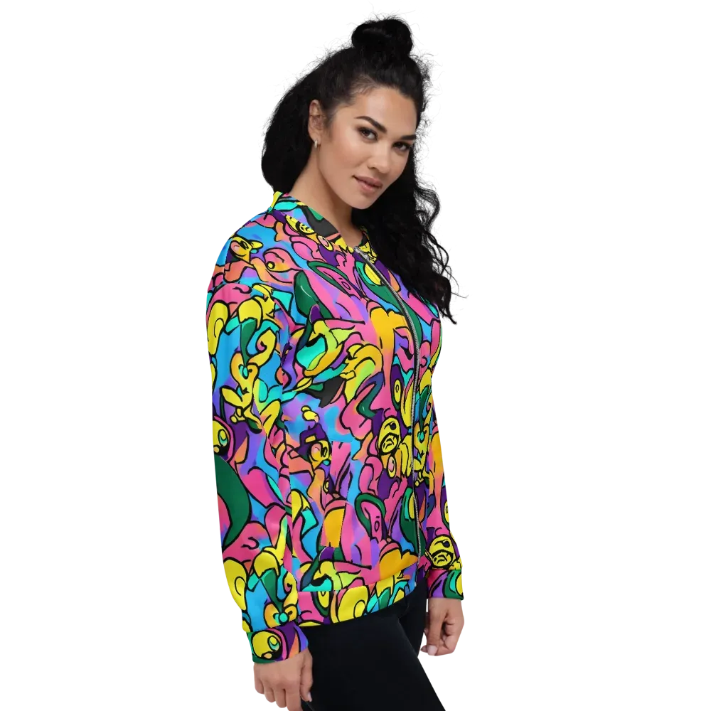 Chromatic Mischief on Bomber Jacket — Right