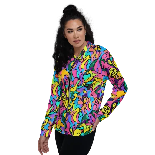Chromatic Mischief on a Bomber Jacket
