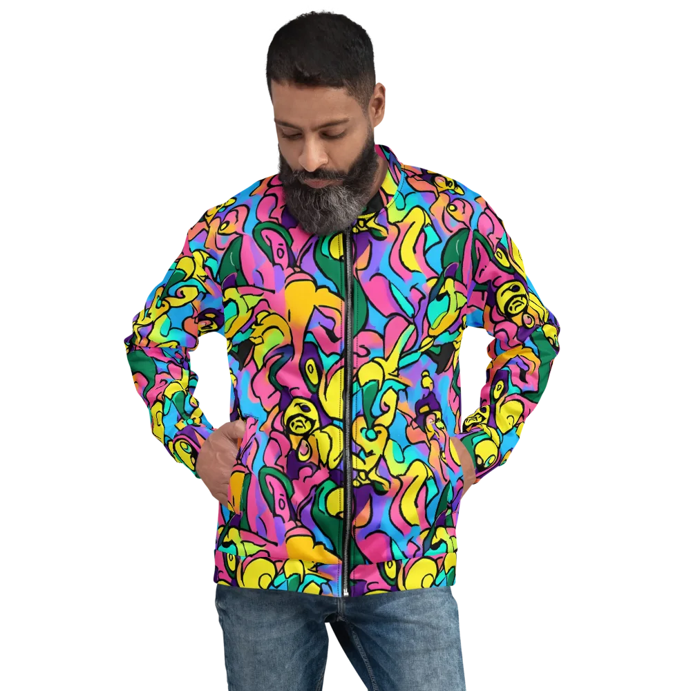Chromatic Mischief on Bomber Jacket — Front