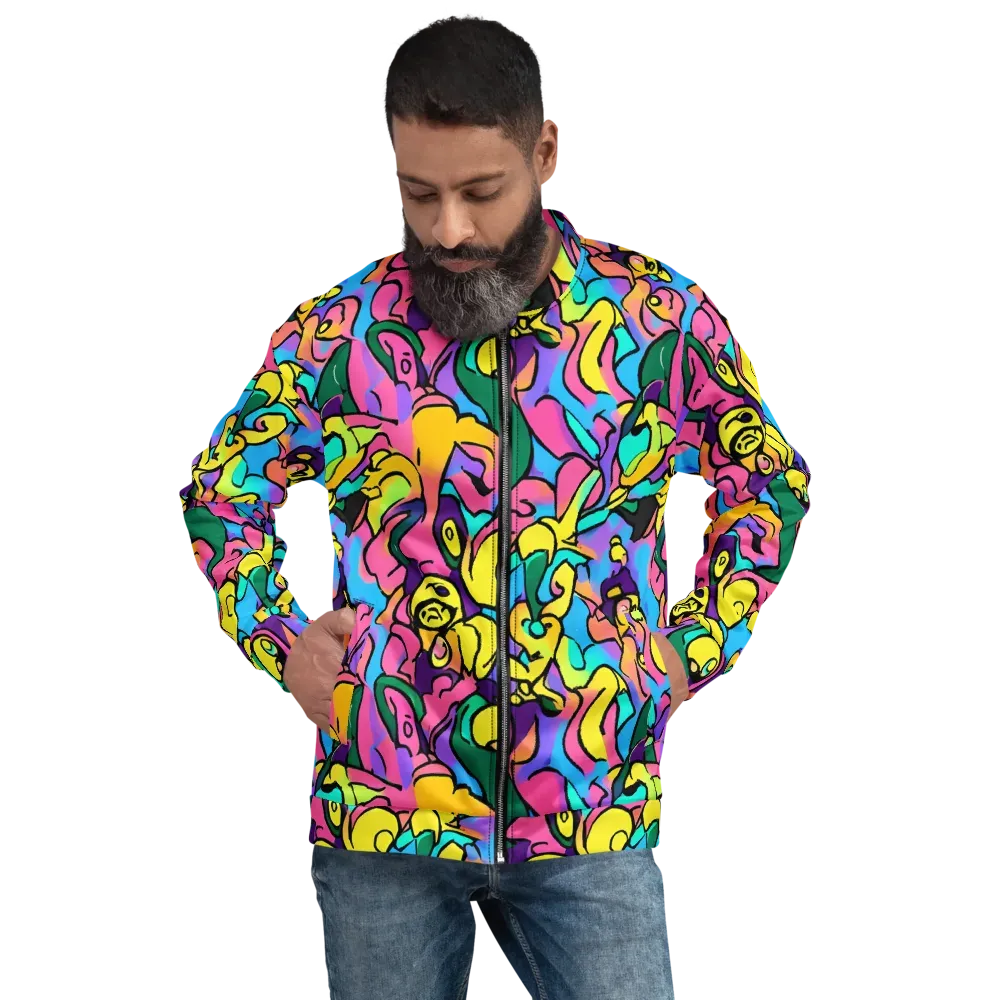 Chromatic Mischief on Bomber Jacket — Front