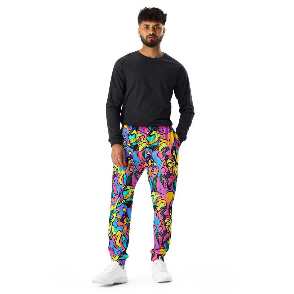 Chromatic Mischief on Men's Joggers — Front