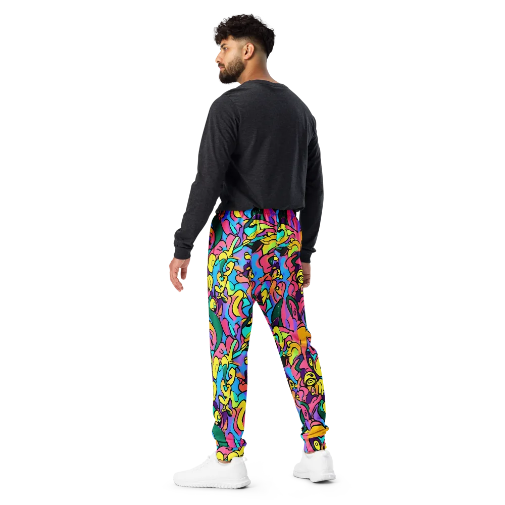 Chromatic Mischief on Men's Joggers — Back