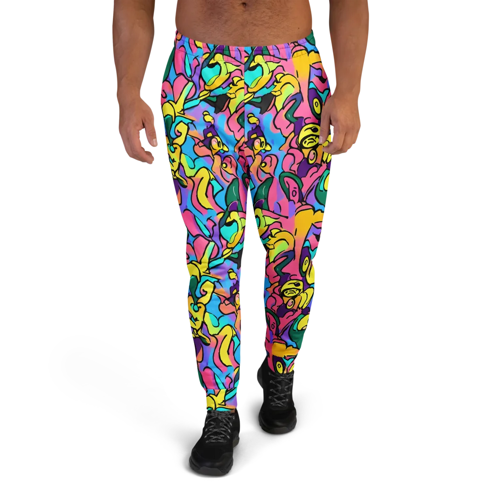 Chromatic Mischief on Men's Joggers — Front