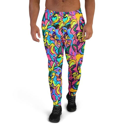 Chromatic Mischief on a Men's Joggers