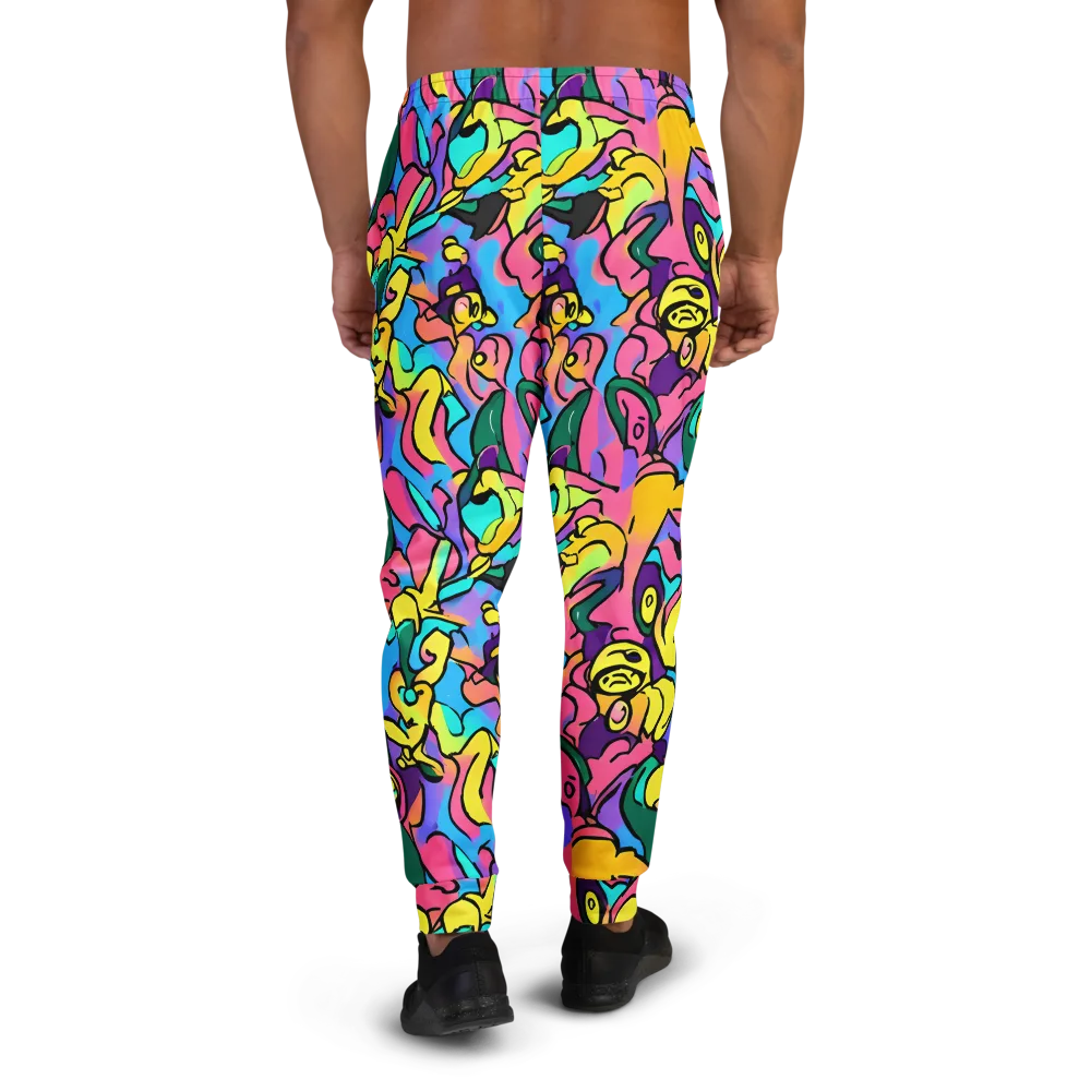 Chromatic Mischief on Men's Joggers — Back