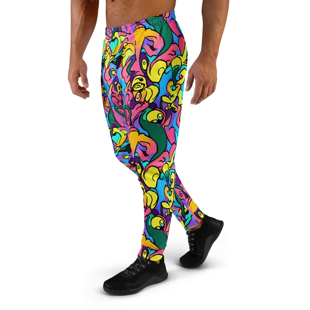 Chromatic Mischief on Men's Joggers — Left