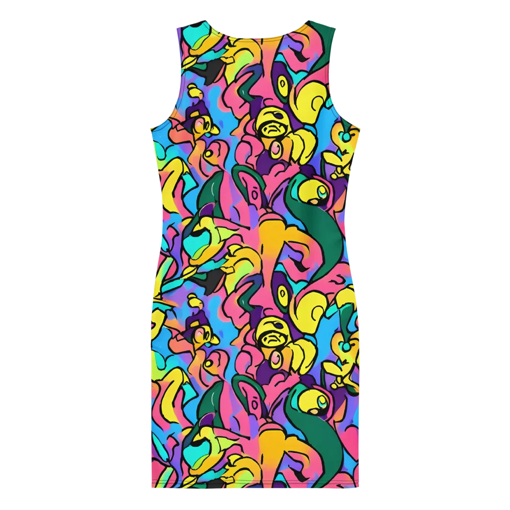 Chromatic Mischief on Bodycon Dress — Back