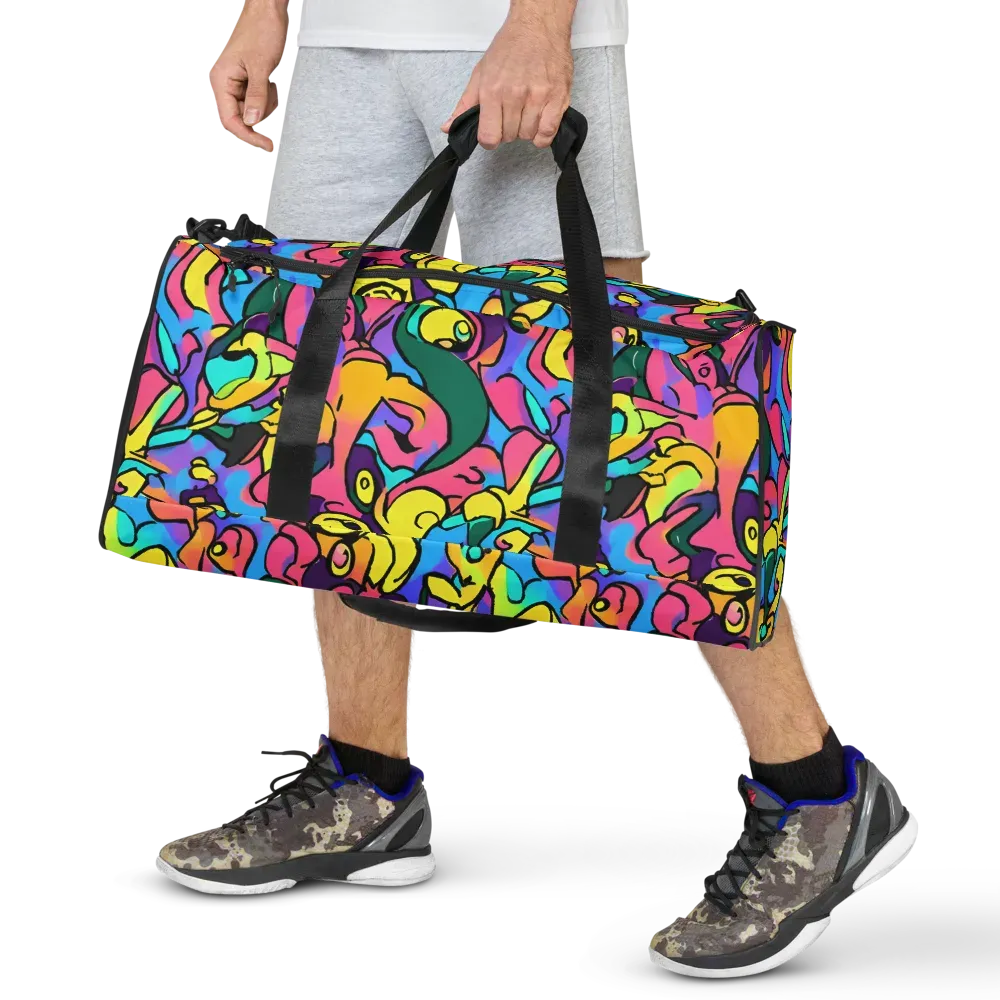 Chromatic Mischief on Duffle Bag — Front