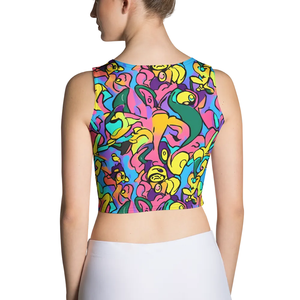 Chromatic Mischief on Crop Top — Back