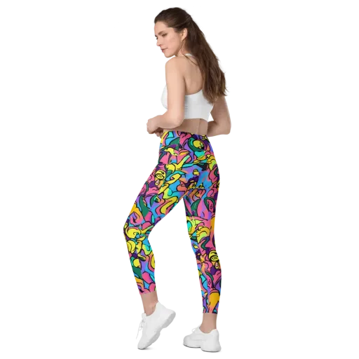 Chromatic Mischief on a Leggings with Pockets