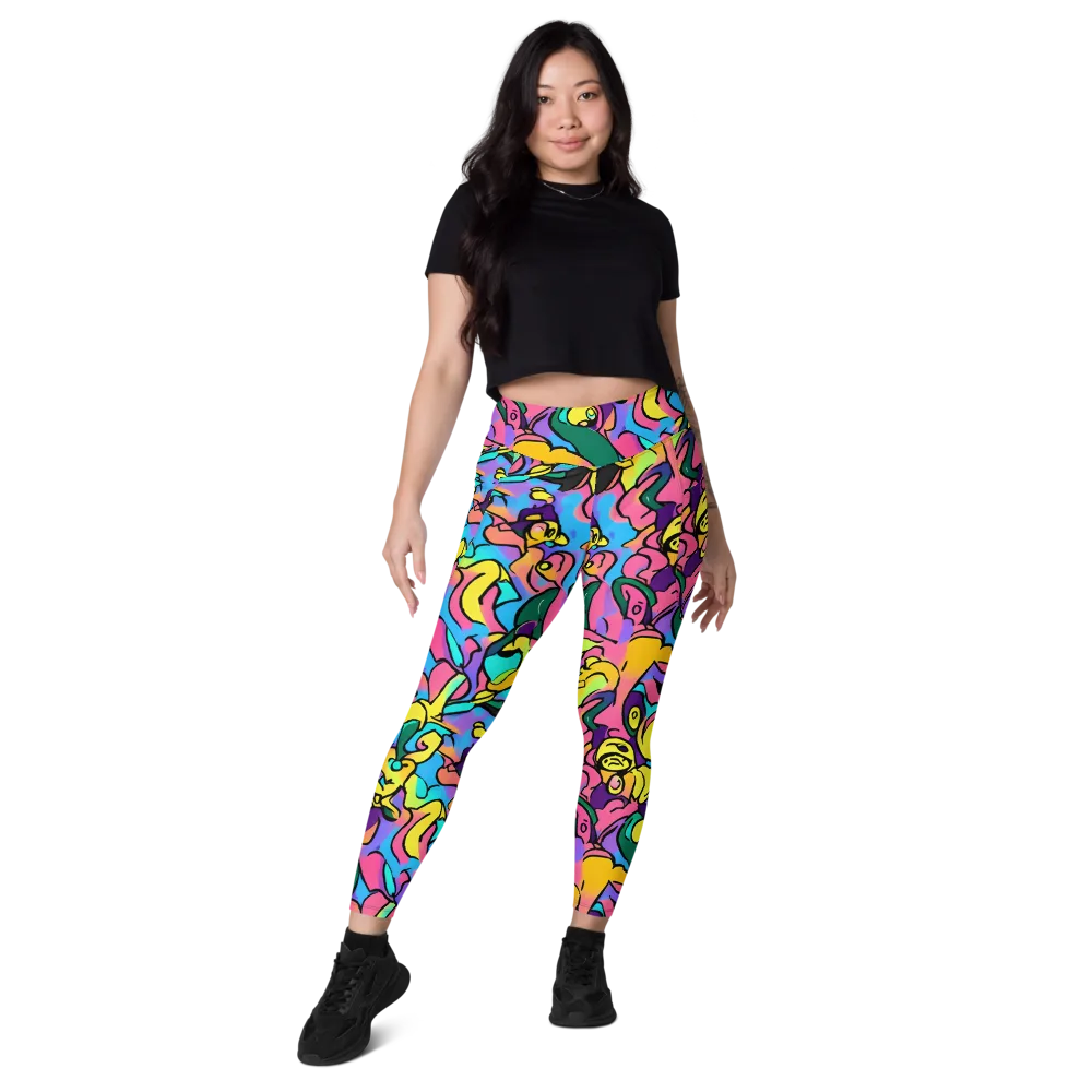 Chromatic Mischief on Leggings with Pockets — Front