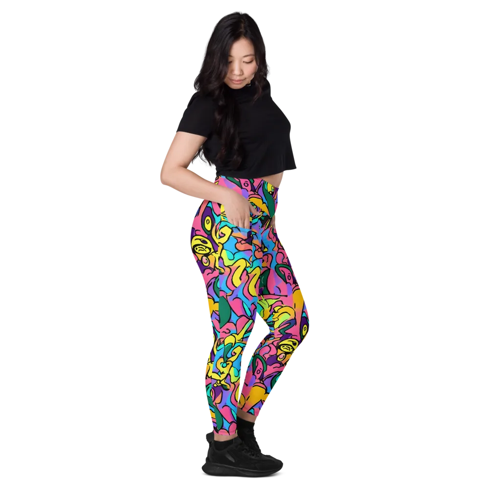 Chromatic Mischief on Leggings with Pockets — Right