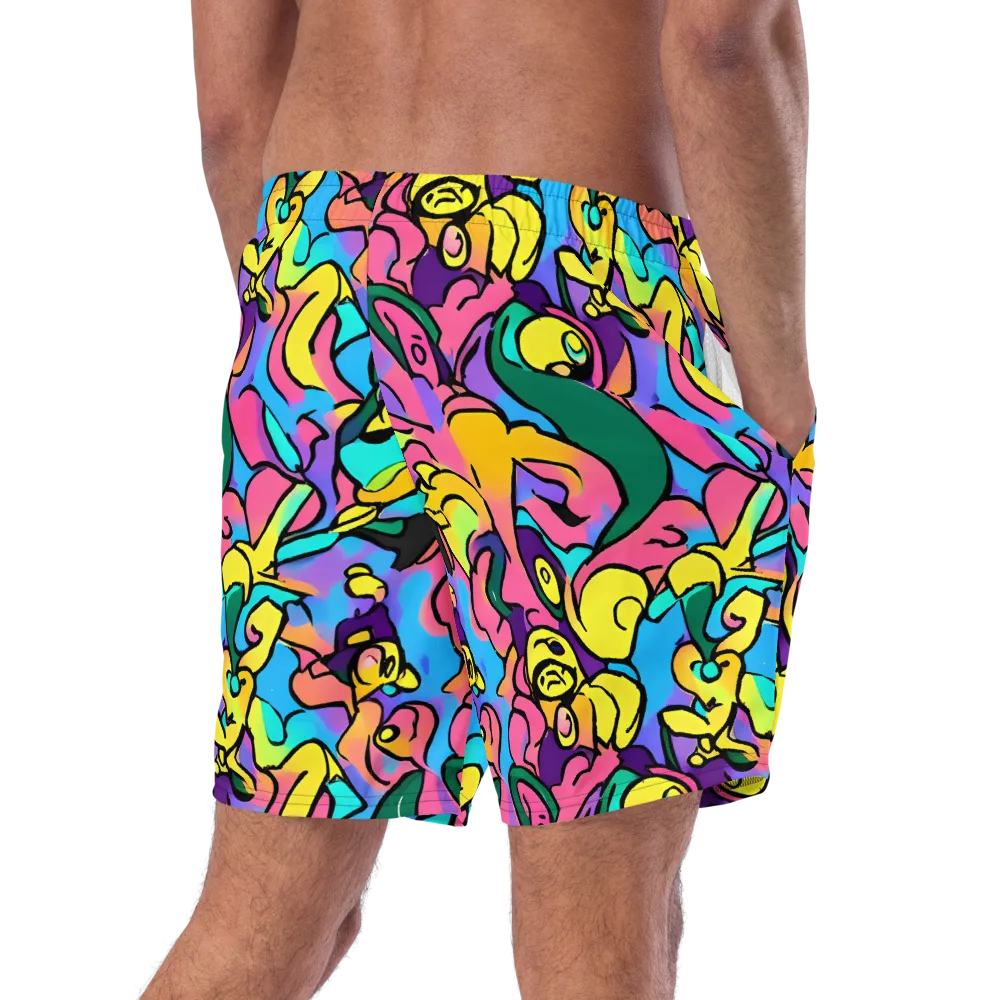 Chromatic Mischief on Swim Trunks — Right Back