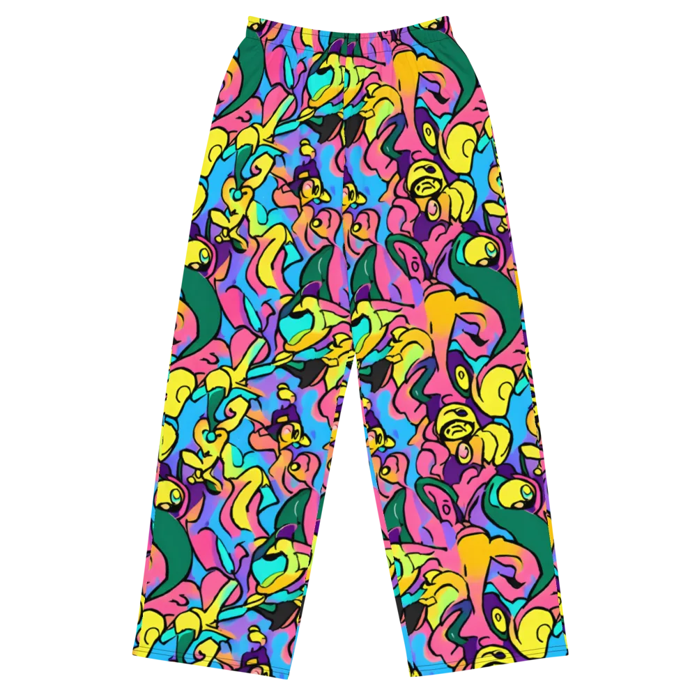 Chromatic Mischief on Wide-Leg Pants — Front