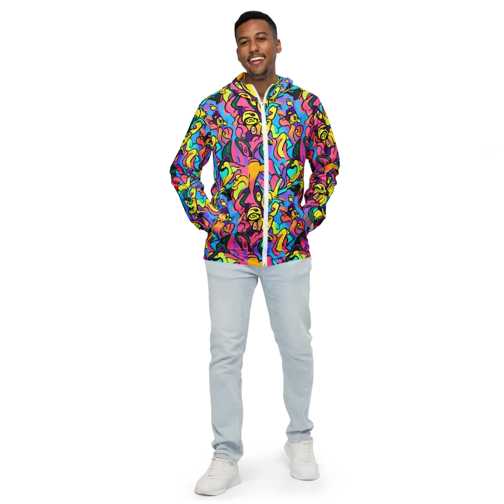 Chromatic Mischief on Men's Windbreaker — Front