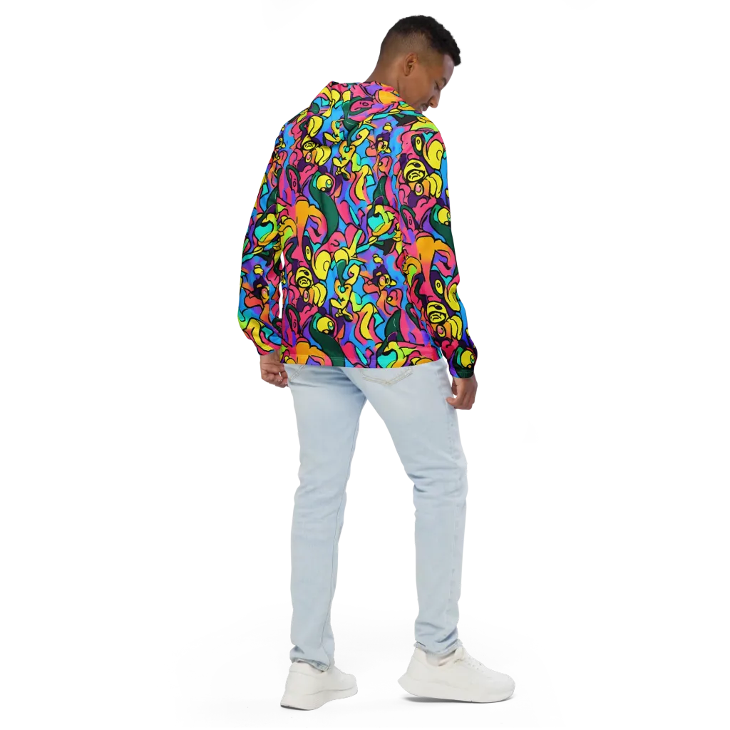 Chromatic Mischief on Men's Windbreaker — Back