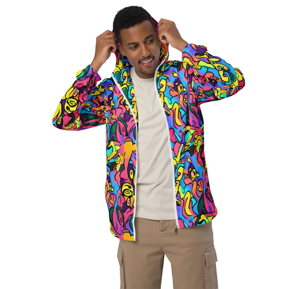 Chromatic Mischief on Men's Windbreaker — Front