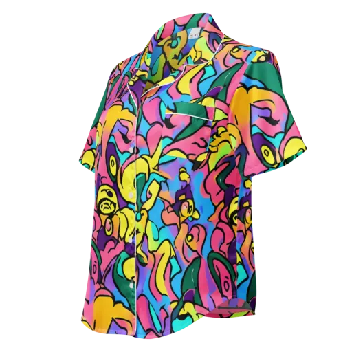 Chromatic Mischief on a Women's Short Sleeve Pajama Top