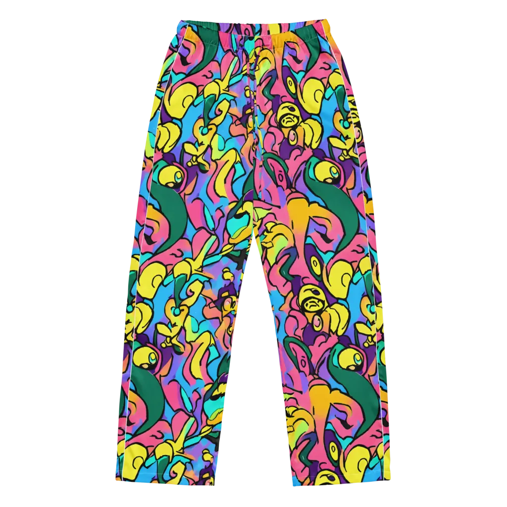 Chromatic Mischief on Women's Pajama Pants — Front