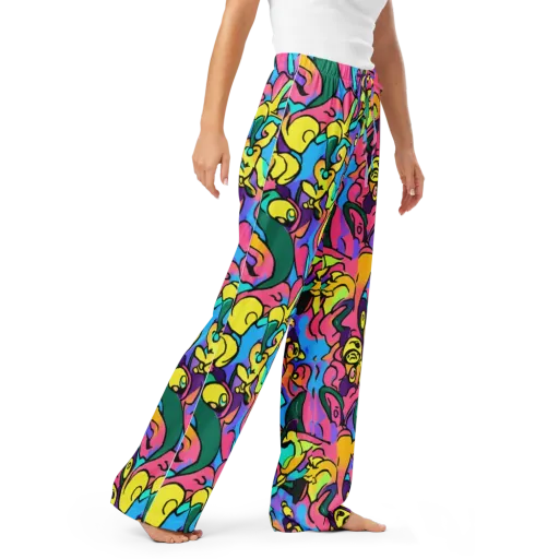 Chromatic Mischief on a Women's Pajama Pants