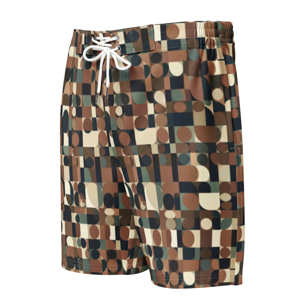 Café Geometry on Men's Board Shorts — Front